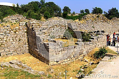 Walls in Troy, the legendary town of Homer Editorial Stock Photo